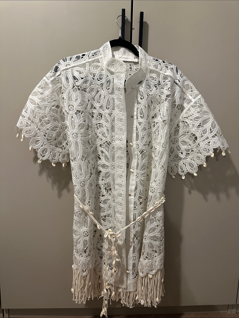 $1950 Zimmermann Wavelength Shirt Dress Size 2 - Picture 2 of 6
